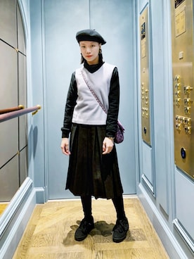 「WINTER STYLE」｜「アイテム（トップス）」を使った、Emeralddさん（レディース・158cm）の冬コーディネート