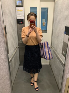 「PLACE PLAN（プレイスプラン）のアイテム」を使った、kurikohさん（レディース・156cm）の夏コーディネート