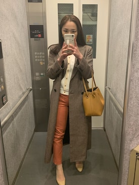 「VERMEIL par iena（ヴェルメイユパーイエナ）のアイテム（ジャケット/アウター）」を使った、kurikohさん（レディース・156cm）の秋コーディネート