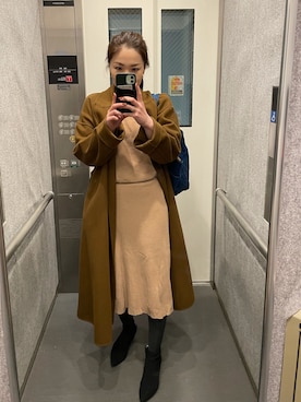 「N.O.R.C（ノーク）のアイテム（ジャケット/アウター）」を使った、kurikohさん（レディース・156cm）の冬コーディネート