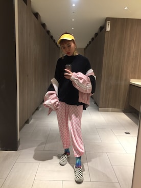 「アイテム（スリッポン、その他）」を使った、Summer Huangさん（レディース・158cm）の秋コーディネート