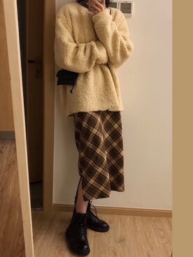 「日系极简」｜「アイテム（その他アウター）」を使った、zhoubuleng1996さん（レディース・163cm）の秋コーディネート