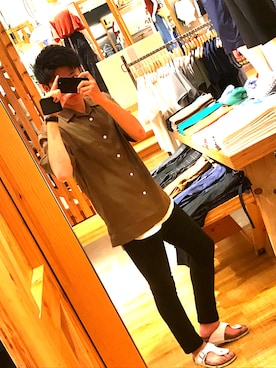「Right-on（ライトオン）のアイテム（シューズ）」を使った、ワカレンさん（メンズ・173cm）の夏コーディネート