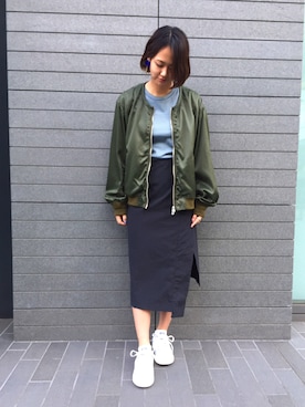 「EN ROUTE（アンルート）のアイテム（ジャケット/アウター）」を使った、R.Morosawaさん（レディース・167cm）の春コーディネート
