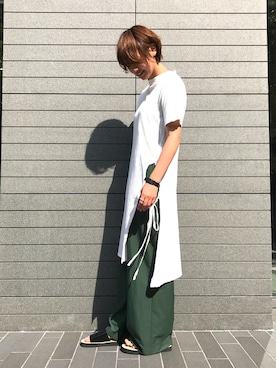 「MANEBU（マネブ）のアイテム」を使った、R.Morosawaさん（レディース・167cm）の春コーディネート