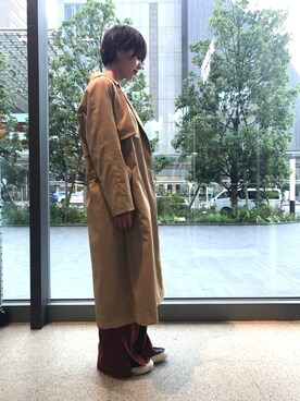 「EN ROUTE（アンルート）のアイテム（トレンチコート）」を使った、R.Morosawaさん（レディース・167cm）の夏コーディネート