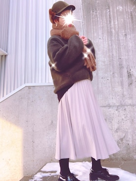 「LEPSIM（レプシィム）のアイテム（ブルゾン）」を使った、mamiiruuuuuuu◡̈♥さん（レディース・158cm）の冬コーディネート