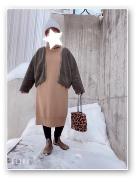 「LEPSIM（レプシィム）のアイテム（ブルゾン）」を使った、mamiiruuuuuuu◡̈♥さん（レディース・158cm）の冬コーディネート