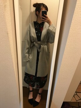 「JEANASIS（ジーナシス）のシャツワンピース/743980 （ワンピース）」を使った、SEINA▼さん（レディース・153cm）の春コーディネート