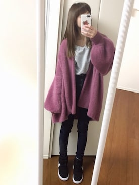 「ハイウエストパンツ」｜「アイテム（ブルゾン）」を使った、SEINA▼さん（レディース・153cm）の春コーディネート