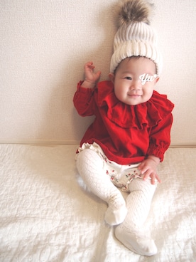 「sense of wonder（センスオブワンダー）のアイテム（パンツ）」を使った、yuuu.*:さん（キッズ・70cm）の秋コーディネート