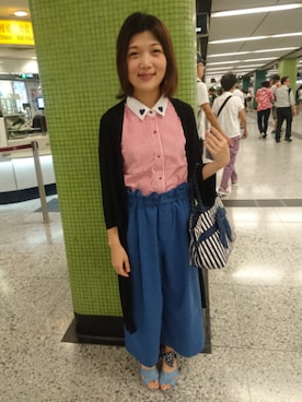 「Lazy Swan（レイジースワン）のアイテム」を使った、Joyce Cheungさん（レディース・152cm）の夏コーディネート
