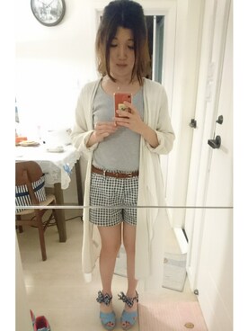 「Lazy Swan（レイジースワン）のアイテム」を使った、Joyce Cheungさん（レディース・152cm）の夏コーディネート
