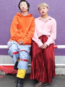 「THEE（シー）のアイテム」を使った、a y mさん（レディース・155cm）の春コーディネート