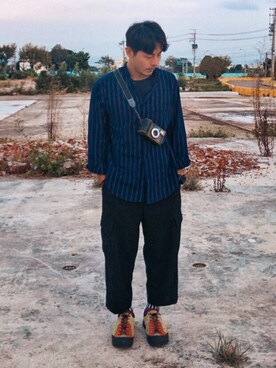 「KEEN（キーン）のアイテム（その他シューズ）」を使った、gary さん（メンズ・160cm）の秋コーディネート