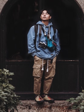 「KEEN（キーン）のアイテム（その他シューズ）」を使った、gary さん（メンズ・160cm）の秋コーディネート