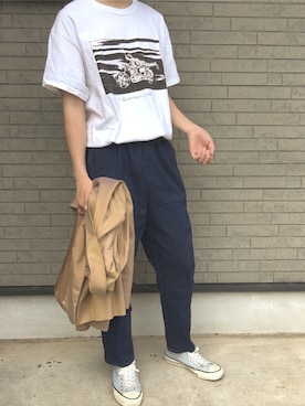 「SASQUATCHfabrix.（サスクワァッチファブリックス）のアイテム」を使った、ツバサさん（メンズ・173cm）の夏コーディネート