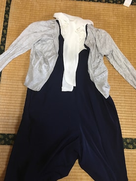 「nusy（ヌージー）のアイテム（オールインワン・サロペット）」を使った、はるぴすさん（レディース・157cm）の春コーディネート