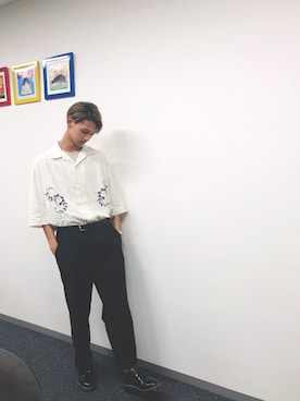 「RAGEBLUE（レイジブルー）のアイテム（その他シューズ）」を使った、大西 敦之さん（メンズ・178cm）の夏コーディネート