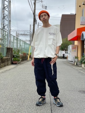 「AVIREX（アヴィレックス）のアイテム（腕時計）」を使った、Pakkun14さん（メンズ・165cm）の夏コーディネート