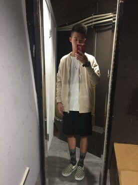 「Champion（チャンピオン）のアイテム（カーゴパンツ）」を使った、JasonOLBさん（メンズ・170cm）の夏コーディネート