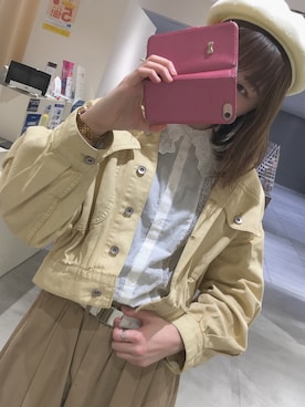 「w closet」｜「アイテム（デニムジャケット）」を使った、ｒさん（レディース・160cm）の冬コーディネート