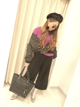 「アイテム（ブーツ、シルバー系）」を使った、mmko3さん（レディース・153cm）の冬コーディネート