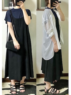 「Simplicite（サンプリシテ）のアイテム（ワンピース/ドレス）」を使った、=(ΦωΦ)=さん（レディース・158cm）の夏コーディネート