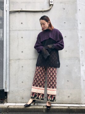 「TAN（タン）のアイテム（パンツ）」を使った、Ⓜ︎ａｙｕさん（レディース・166cm）の秋コーディネート