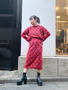 TAN(タン)の「TAN ニットスカート(スカート)」 - WEAR