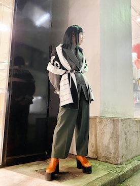 「TOGA PULLA（トーガ　プルラ）のアイテム（ジャケット/アウター）」を使った、Ⓜ︎ａｙｕさん（レディース・166cm）の冬コーディネート