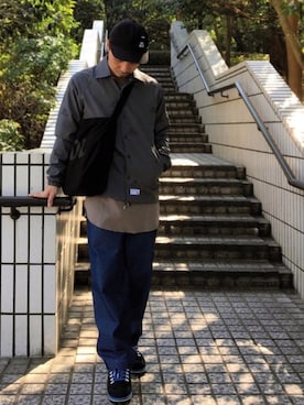 「A.FOUR Labs（エーフォーラブス）のアイテム」を使った、初珠さん（メンズ・167cm）の春コーディネート