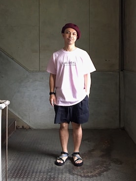 「SASQUATCHfabrix.（サスクワァッチファブリックス）のアイテム」を使った、初珠さん（メンズ・167cm）の夏コーディネート