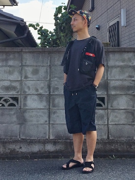 「スポサン」｜「アイテム（スウェット）」を使った、初珠さん（メンズ・167cm）の夏コーディネート