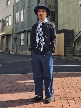 「SASQUATCHfabrix.（サスクワァッチファブリックス）のアイテム」を使った、初珠さん（メンズ・167cm）の秋コーディネート