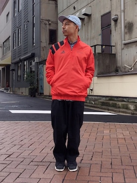 「Gosha Rubchinskiy（ゴーシャラブチンスキー）のアイテム（ナイロンジャケット）」を使った、初珠さん（メンズ・167cm）の秋コーディネート