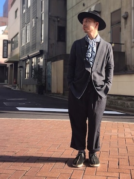 「SASQUATCHfabrix.（サスクワァッチファブリックス）のアイテム」を使った、初珠さん（メンズ・167cm）の秋コーディネート