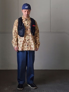 「meanswhile（ミーンズワイル）のアイテム」を使った、初珠さん（メンズ・167cm）の春コーディネート