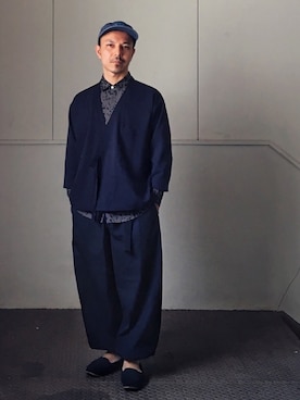 「C.E（シーイー）のアイテム（キャップ）」を使った、初珠さん（メンズ・167cm）の秋コーディネート