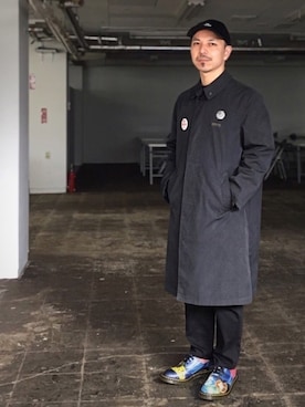 「Supreme （シュプリーム）のアイテム（その他シューズ）」を使った、初珠さん（メンズ・167cm）の冬コーディネート