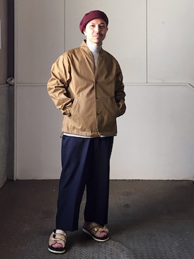 「SASQUATCHfabrix.（サスクワァッチファブリックス）のアイテム」を使った、初珠さん（メンズ・167cm）の冬コーディネート