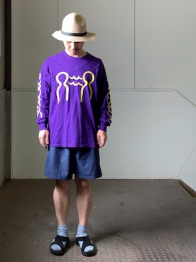 「SASQUATCHfabrix.（サスクワァッチファブリックス）のアイテム」を使った、初珠さん（メンズ・167cm）の夏コーディネート