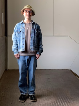 「YSTRDY's TMRRW（イエスタデイズトゥモロー）のアイテム（パンツ）」を使った、初珠さん（メンズ・167cm）の冬コーディネート