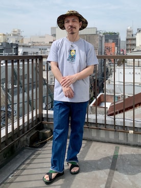 「TRIOP （トリオプ）のアイテム」を使った、初珠さん（メンズ・167cm）の夏コーディネート