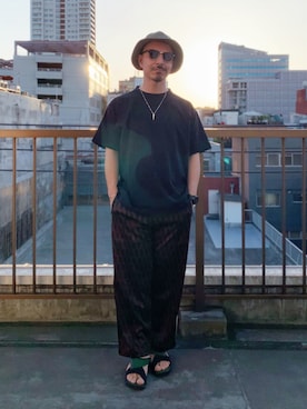 「TRIOP （トリオプ）のアイテム」を使った、初珠さん（メンズ・167cm）の夏コーディネート