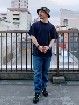 「GROK LEATHER（グロックレザー）のアイテム」を使った、初珠さん（メンズ・167cm）の夏コーディネート