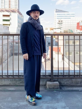 「Supreme （シュプリーム）のアイテム（その他シューズ）」を使った、初珠さん（メンズ・167cm）の冬コーディネート