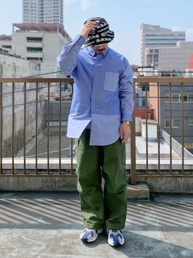 「BlackEyePatch（ブラックアイパッチ）のアイテム（帽子）」を使った、初珠さん（メンズ・167cm）の春コーディネート