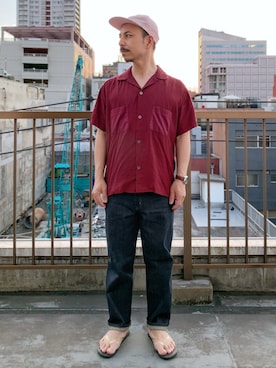 「YSTRDY's TMRRW（イエスタデイズトゥモロー）のアイテム（トップス）」を使った、初珠さん（メンズ・167cm）の夏コーディネート