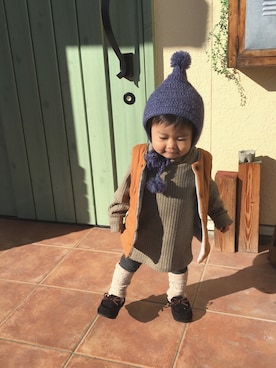 「スキップランド（スキップランド）のアイテム」を使った、ゆずさん（キッズ・70cm）の冬コーディネート